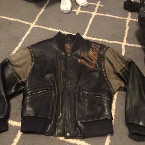 Club Umen Leather jacket with suede detail